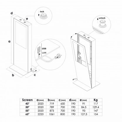 Digitale Infostele Doppelseitig